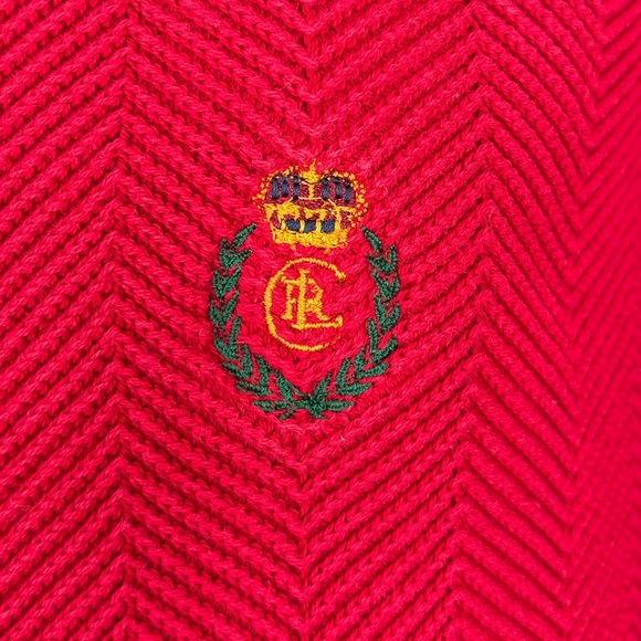 Chaps Ralph Lauren Vintage Cotton Herringbone Sweater. Size M - Picture 6 of 10